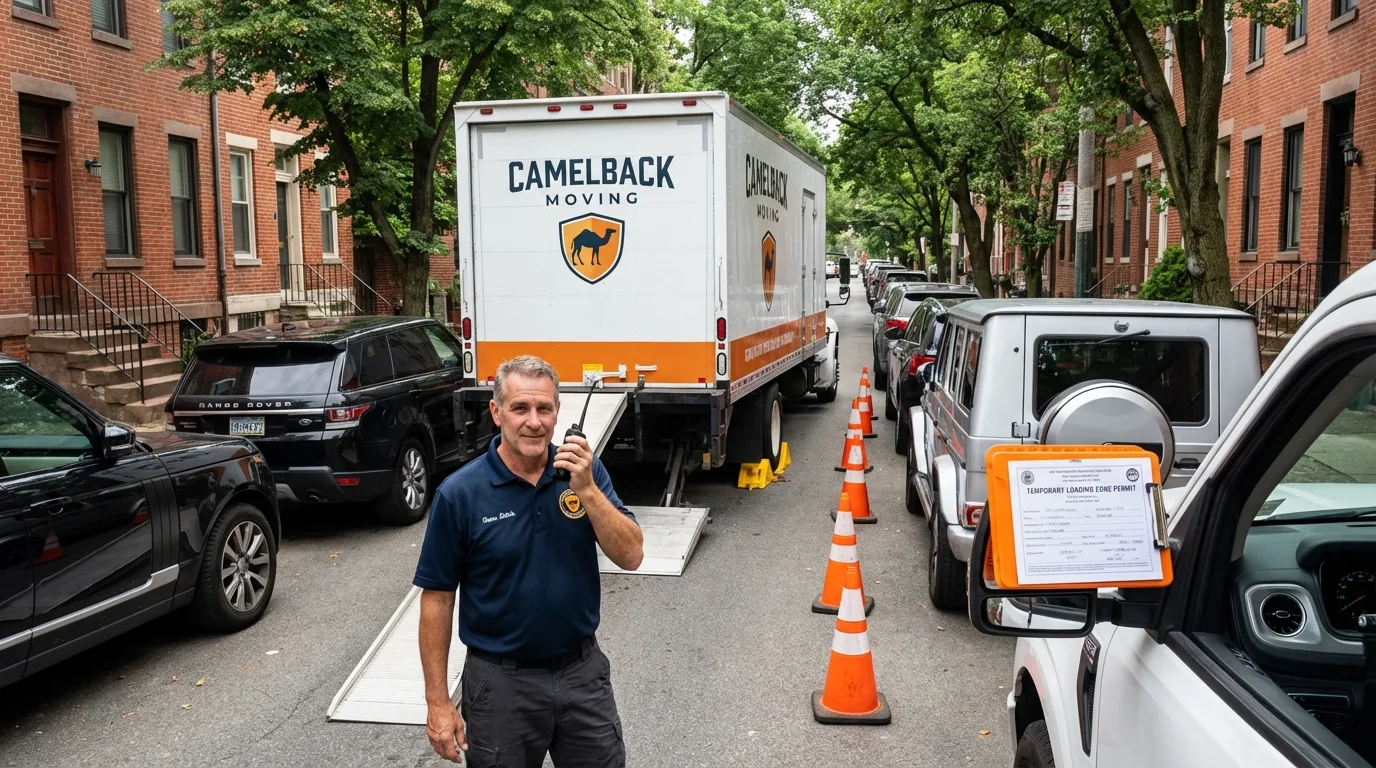City street loading permit setup in Churchville, NY